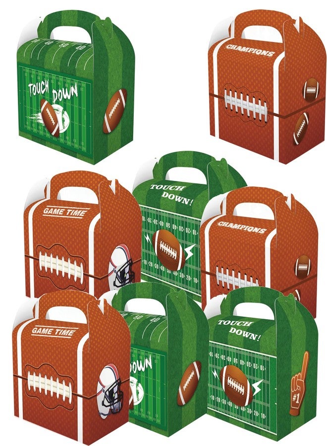 CPTBAG 12 Pack Football Party Favors Boxes Touch Down Candy Goodie Boxes Gold Black Football Sports Theme Gift Treat Boxes for Sports Themed,Tailgate,Football Birthday Party Decorations - Image 1