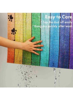 Generic 40*60cm Home Rainbow Series Entrance Door Mat Porch Dust-proof Wear-resistant Floor Mat Home Entrance Foot Mat Dog Paw Print (Footprint-4)  - Image 3