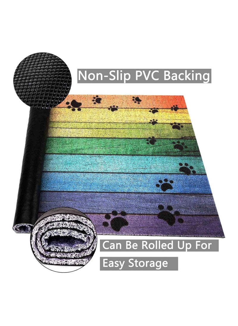 40*60cm Home Rainbow Series Entrance Door Mat Porch Dust-proof Wear-resistant Floor Mat Home Entrance Foot Mat Dog Paw Print (Footprint-4) - pzsku/Z315B7EDAEFDBF29A444BZ/45/_/1728719879/0985fa21-b5ff-46c3-8617-3dcc5341d9f7