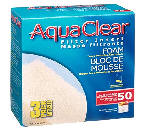 AquaClear 50 Foam Filter Inserts, Aquarium Filter Replacement Media, 3 Count (Pack of 1), A1394 - Image 2
