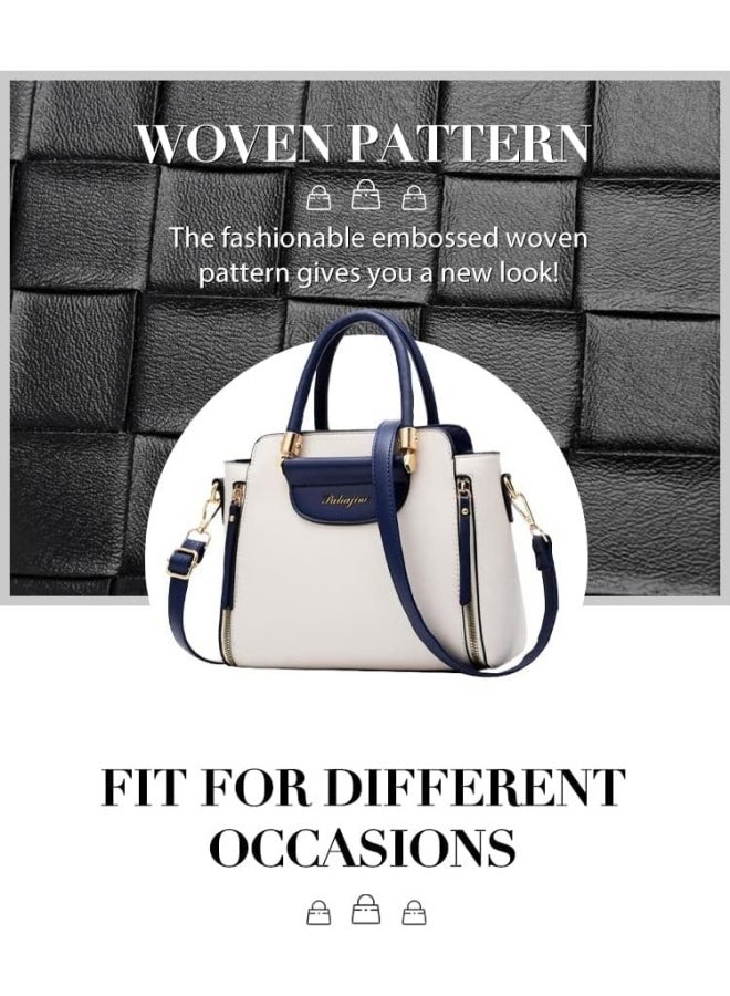 pohojim Women's Versatile Contrast Color Crossbody Bag, Ladies Large Capacity Shoulder Bag Handbag Tote Bags Clutch Bag, Fashion Daily Commuting Sling Bag Side Bag for Girls College Students - Image 3