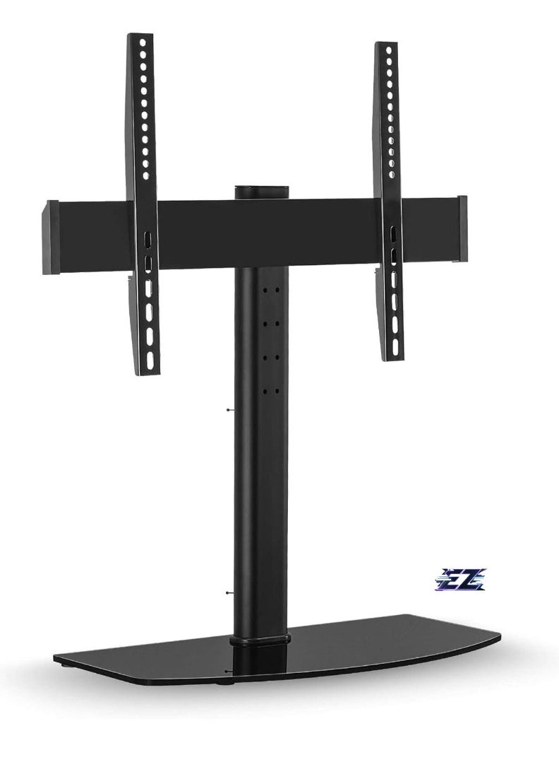 ELTRAZONE Universal Tabletop TV Stand Base with Height Adjustable Flat Screen TV Mount | Fits 32 to 60 Inch LED LCD Televisions | Stable & Durable TV Stand | Modern TV Stand for Living Room, Bedroom, or Office  - Image 1