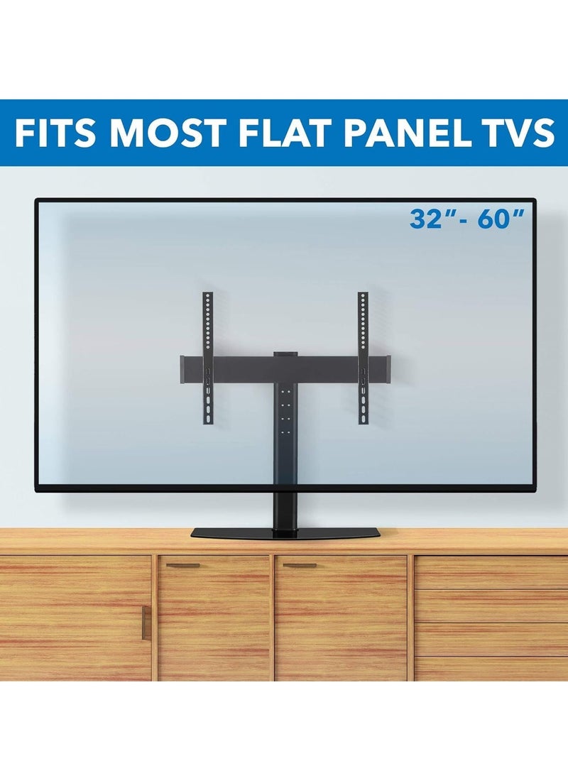 ELTRAZONE Universal Tabletop TV Stand Base with Height Adjustable Flat Screen TV Mount | Fits 32 to 60 Inch LED LCD Televisions | Stable & Durable TV Stand | Modern TV Stand for Living Room, Bedroom, or Office  - Image 5