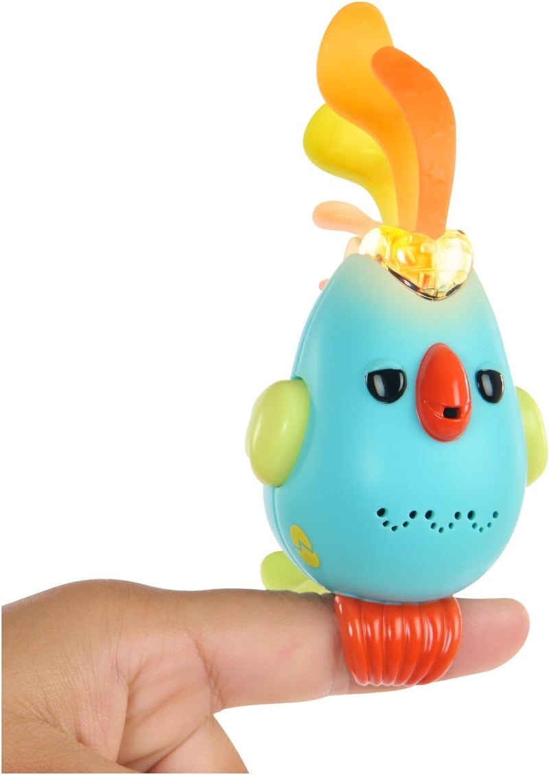 Fingerlings Sweet Tweets Interactive Bird – Record & Play Secret Messages, Includes 40+ Sounds & Reactions – Lionel (Blue) - Image 1