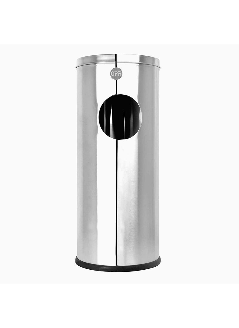 opr OPR Stainless Steel Ash Dustbin With Lid Ash Can with Easy Grip for Home Room Office Kitchen Bathroom 10 x 2430 Liter  - Image 1