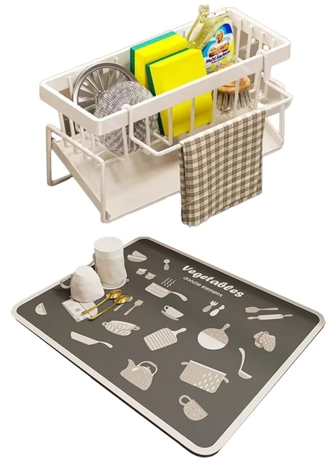حصيرة ماصة لطاولة المطبخ ورف تخزين حوض المطبخ - Image 1
