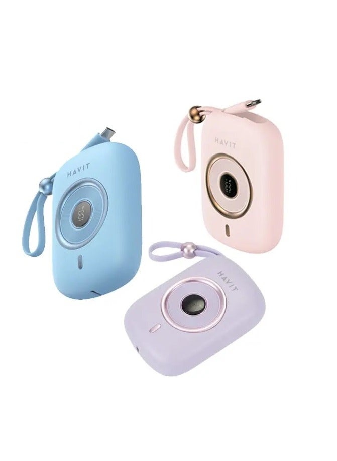 هافيت بنك الطاقة السريع هافيت PB5214، 10000 مللي أمبير/ساعة، PD، 35 واط، 2 في 1، لون وردي - Image 2