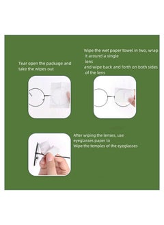 Generic Eyeglasses Wipes 100, Multi-Purpose Eyeglasses Cleaning Wipes,  Anti Fog Wipes for Glasses,Extra Thick, Pre-Moistened and Quick Drying, Lndividually Wrapped, For All Types of Eyeglasses and Electronic Screens Remove Dust Degrease Trace Free  - Image 2