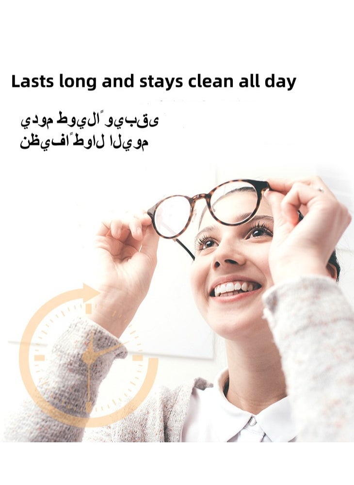 Generic Eyeglasses Wipes 100, Multi-Purpose Eyeglasses Cleaning Wipes,  Anti Fog Wipes for Glasses,Extra Thick, Pre-Moistened and Quick Drying, Lndividually Wrapped, For All Types of Eyeglasses and Electronic Screens Remove Dust Degrease Trace Free  - Image 5