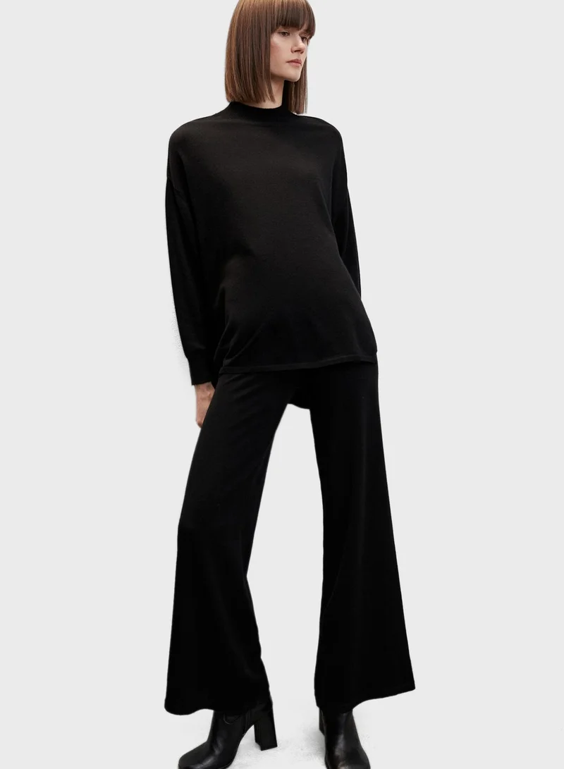 MANGO Wide Leg Pants