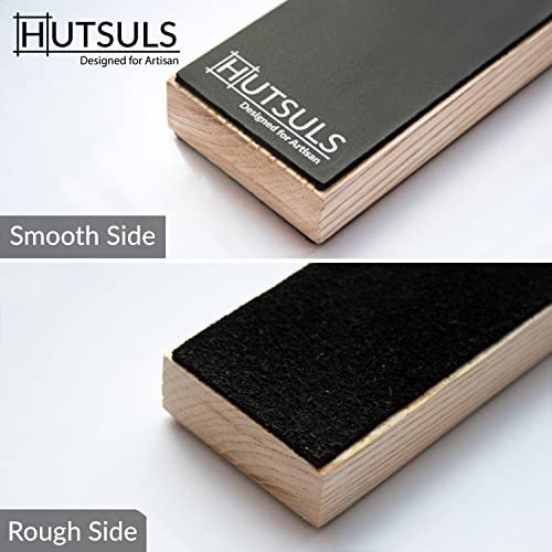 Hutsuls Leather Strop for Knife Sharpening - Get Razor-Sharp Edges with 3" x 9" Double Sided Paddle Strop Block, Easy to Use Knife Strop with Ergonomic Handle & Stropping Leather Knife Sharpener Guide - Image 3