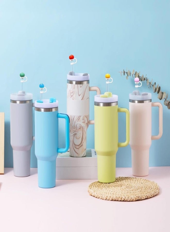 ALINK 100 PCS Jumbo Plastic Boba Straws - Extra Wide Bendy Colorful Disposable Flexible Boba Smoothie Straws for Bubble Tea, Milkshakes, Tapioca Pearls - 8.5" L 0.47" D - Image 2