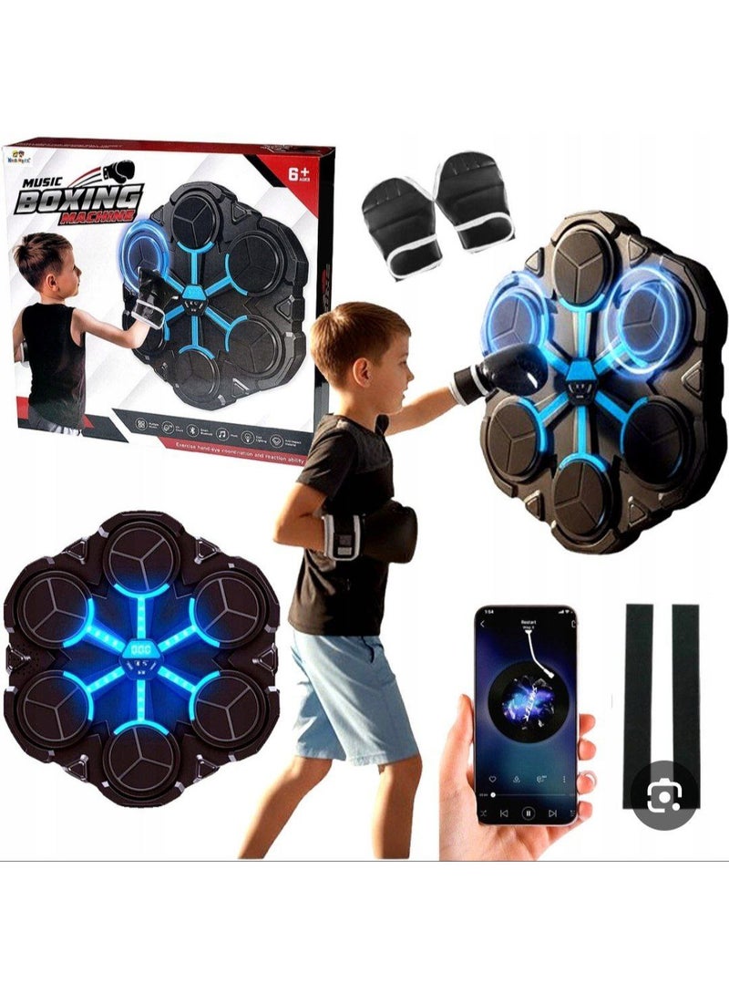 آلة الملاكمة الموسيقية الذكية بلوتوث الإجهاد الإغاثة القتال اللياقة البدنية، المنزل الملاكمة جدار الهدف الملاكمة المدرب الحجم: 34*31.5*4 سنتيمتر - Image 1