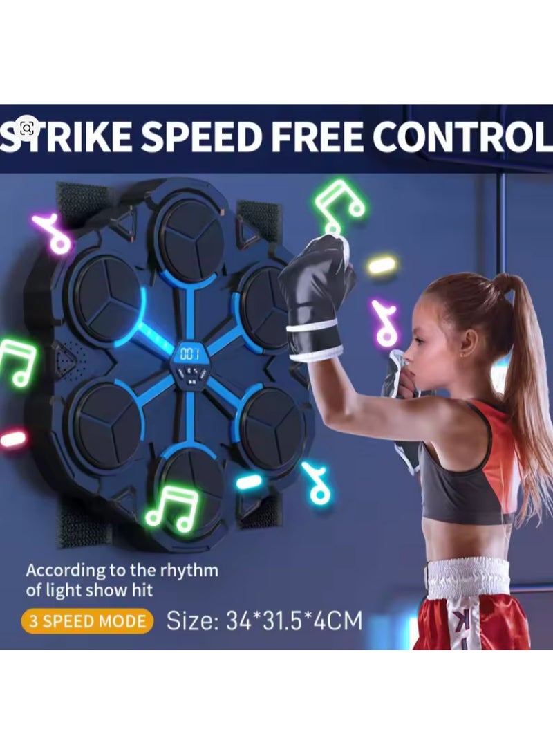 آلة الملاكمة الموسيقية الذكية بلوتوث الإجهاد الإغاثة القتال اللياقة البدنية، المنزل الملاكمة جدار الهدف الملاكمة المدرب الحجم: 34*31.5*4 سنتيمتر - Image 2