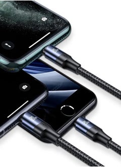 Usams IPhone Cable 20W 1.2M USB C to Lightning Fast Charging Wire Braided Cord Fast PD Charge for iPhone 14/14 Plus/ 14 Pro/14 Pro Max/iPhone 13/12/11/XS/Pro Max /Pro/Mini/SE/ ipad 9 Black  - Image 4