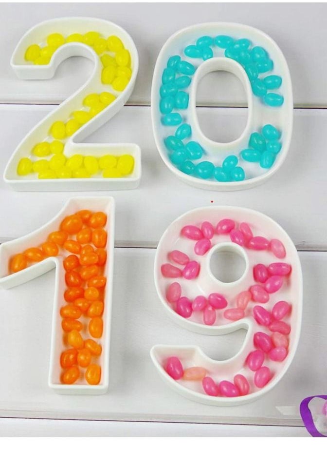 Generic White Decorative Ceramic Number 1 Dish  - Image 3