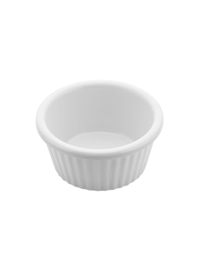 KULSAN Ribbed Break-Resistant Melamine Ramekin White 30ml