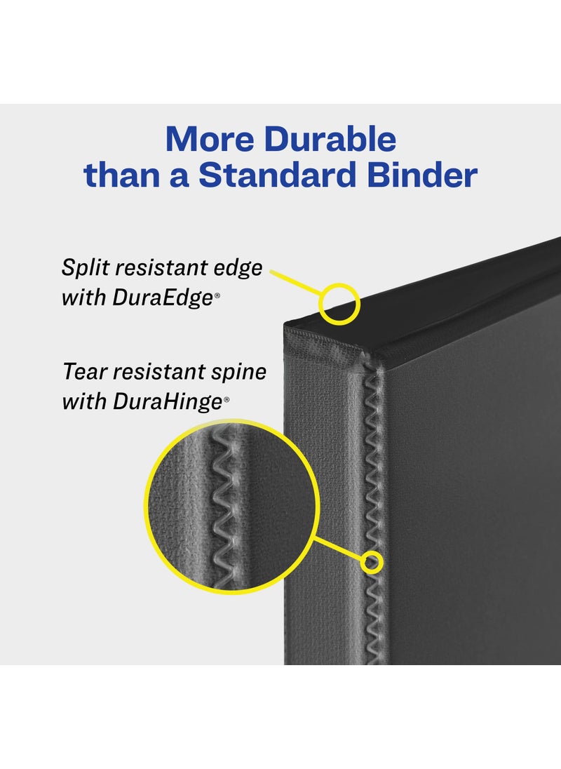 AVERY Avery Heavy-Duty View 3 Ring Binder, 1.5" One Touch EZD Rings, 1 White Binder (79195)  - Image 5