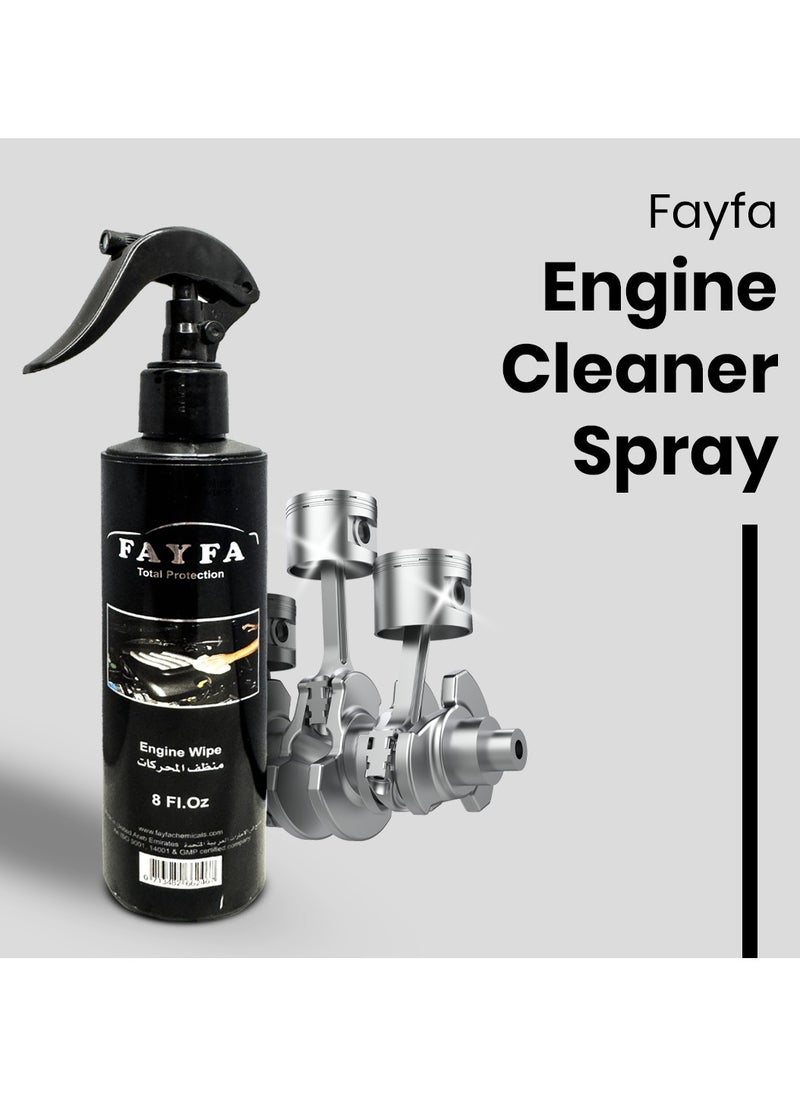 FAYFA Engine Cleaner & Degreaser Spray – 8 FL .OZ | Biodegradable Formula for Removing Grease, Oil, Dirt & Grime, Fast & Effective Car Engine Cleaning Solution  - Image 4