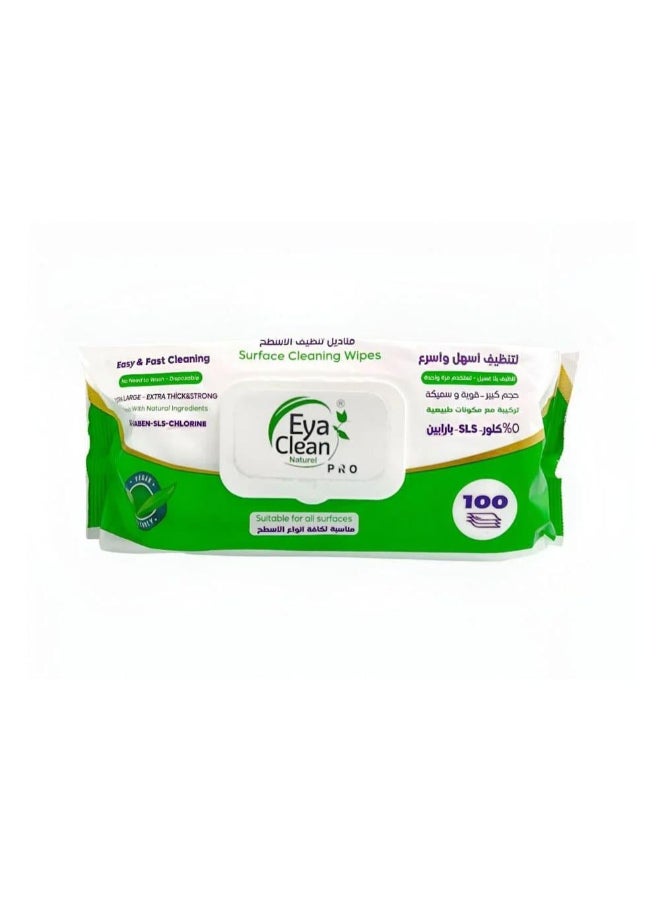100-Piece Surface Cleaning Wipes 8 x 11 x 20 cm 258