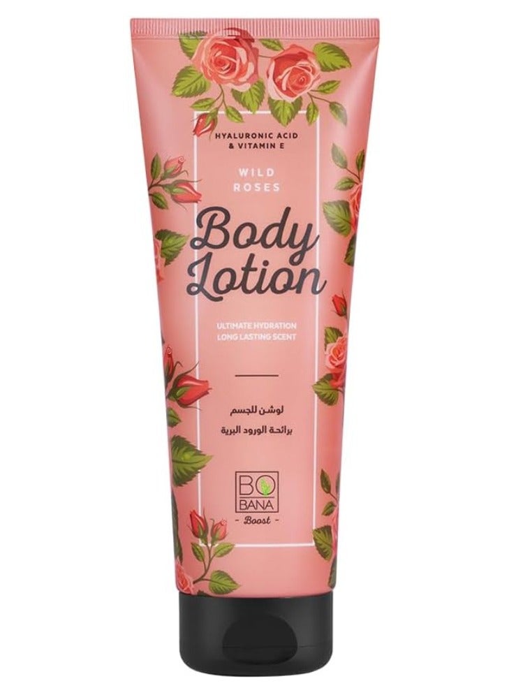 بوبانا لوشن للجسم - برائحة الورد البري - مرطب - (240 مل) - Image 1