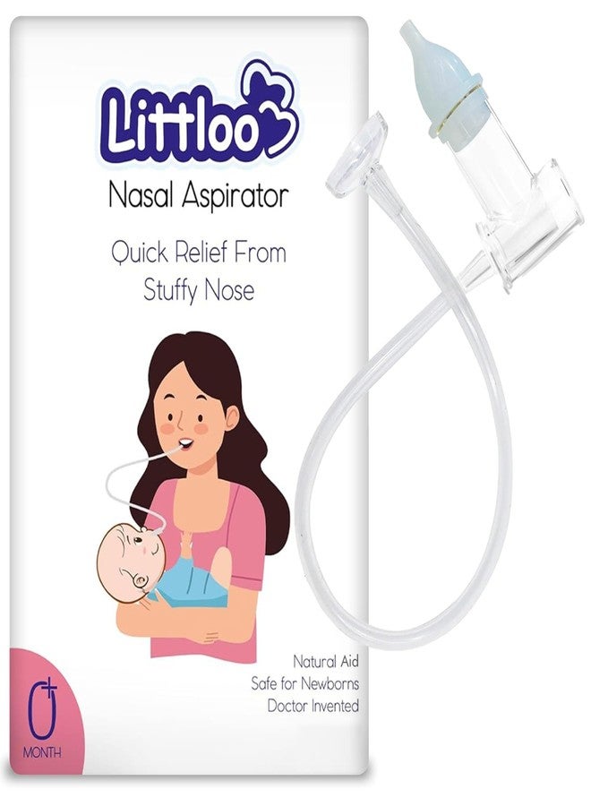 Littloo Baby Nasal Aspirator | Snotsucker for Newborns & Toddlers 0–5 Years | Gentle Mucus Remover with Soft Silicone Tip | Reusable & Easy to Clean | Congestion Relief - Image 1
