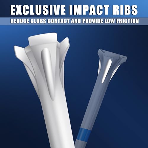 Champkey CHAHMPKEY Premium 3-Prong Plastic Golf Tees 3-1/4" 100 Pack - 40% Reduced Ball Contact with High Stability and Long Distance Performance Golf Tees Plastic(Assorted Pack - 2-3/4") - Image 3