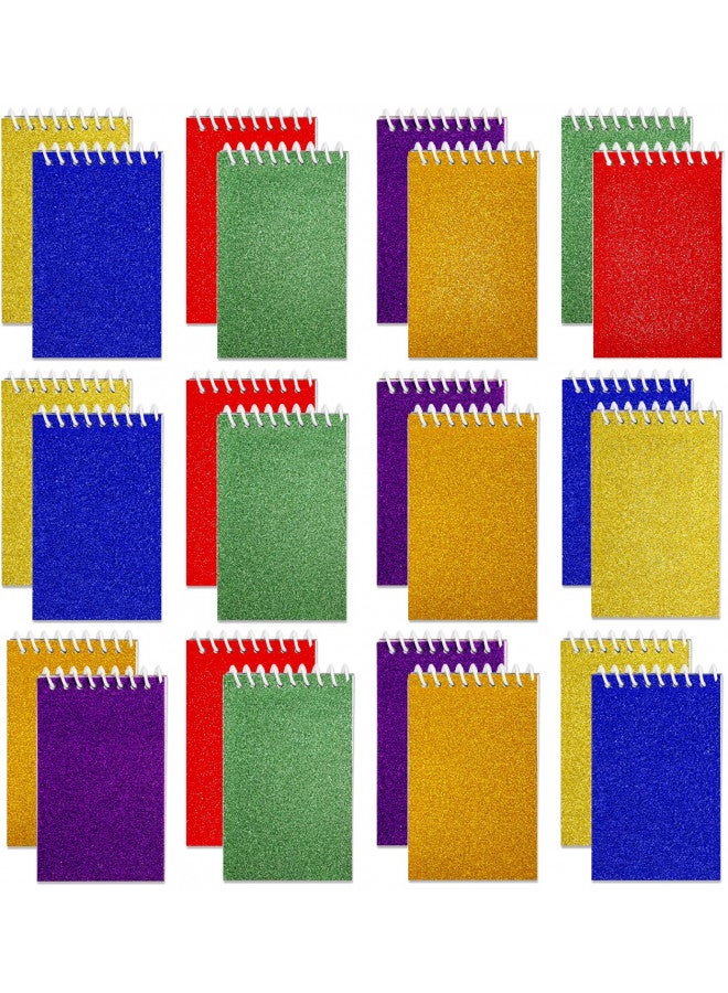 Bedwina Mini Prism Spiral Notepads - (Bulk Pack of 24) Small Pocket Mini Notebooks for Kids, 2.5 Inch x 3.6 Inch - 20 Sheets Per Book, Top Bound Spiral Memo Note Pads for Party Favor Gifts and Goodie Bags  - Image 1
