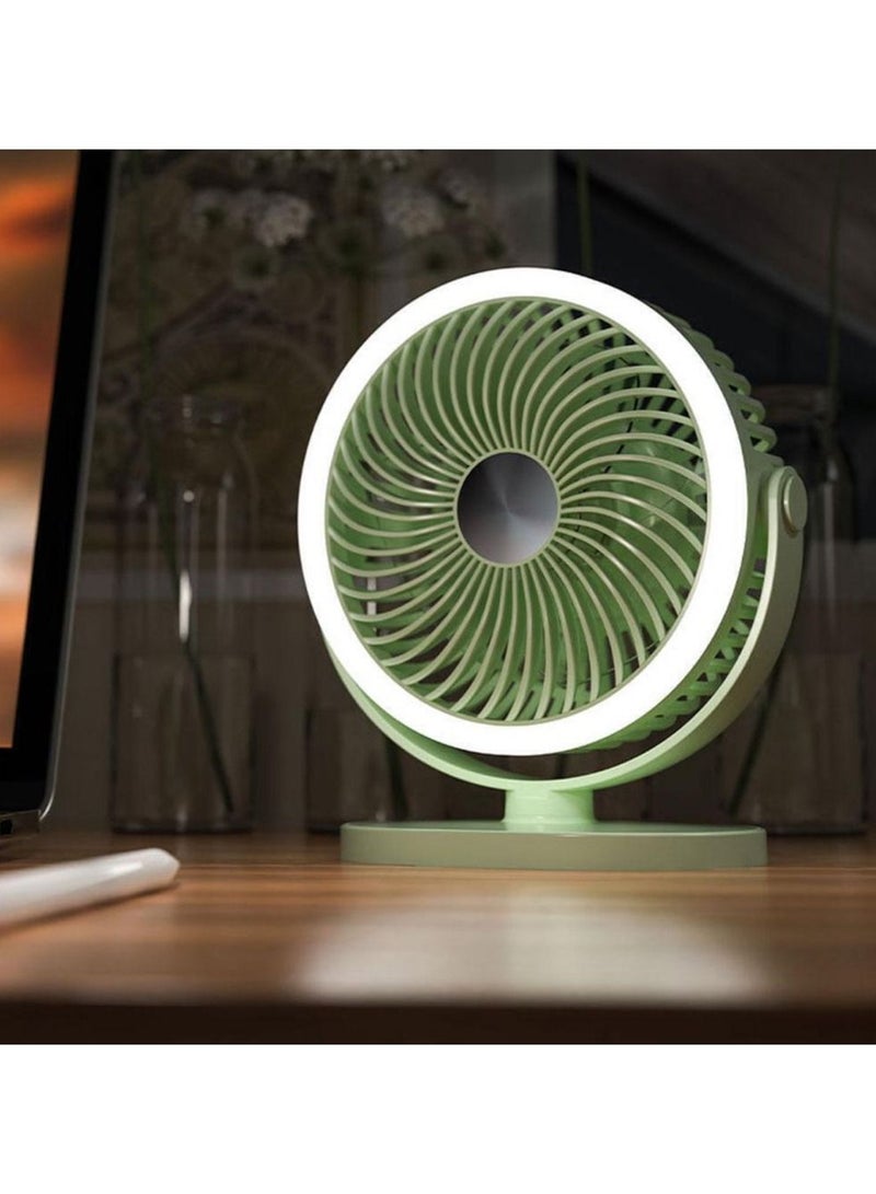 إندر مروحة سقف تبريد سطح المكتب بإضاءة LED ليلية باللون الأخضر  - Image 2