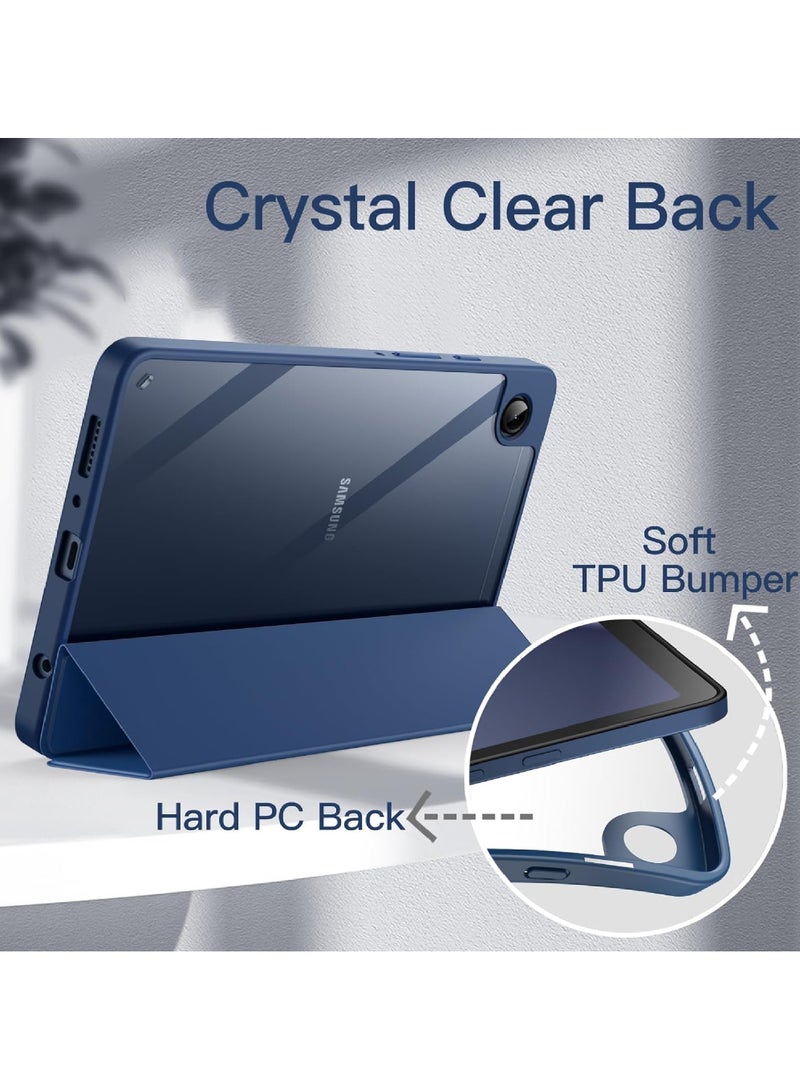 Rock Pow Case for Samsung Galaxy Tab A9 8.7-Inch 2023 Clear Transparent Hard PC Back Protective Tri-Fold Stand Slim Tablet Cover - Image 3