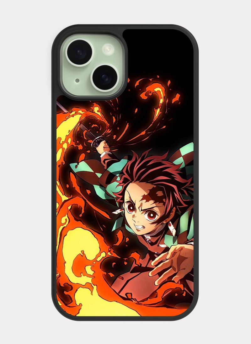 PXLAAT iPhone 15 case cover  Slayer Kimetsu No Tanjiro - Image 1