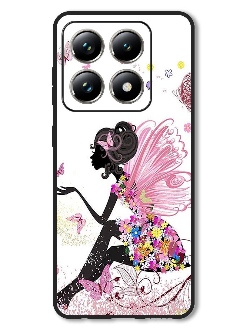 Theodor Case Compatible with Xiaomi 14T Pro Protection Shockproof Bumper Cover Butterfly Girl - Image 1