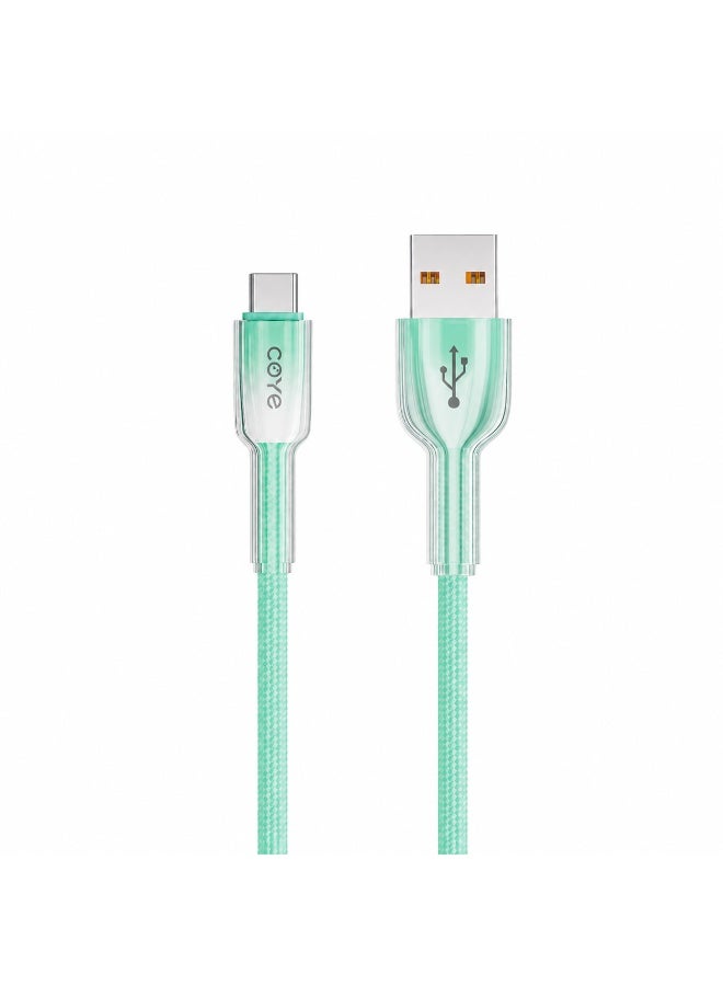 كابل شحن سريع 6 أمبير USB-A إلى USB-C - أخضر نعناعي - Image 1