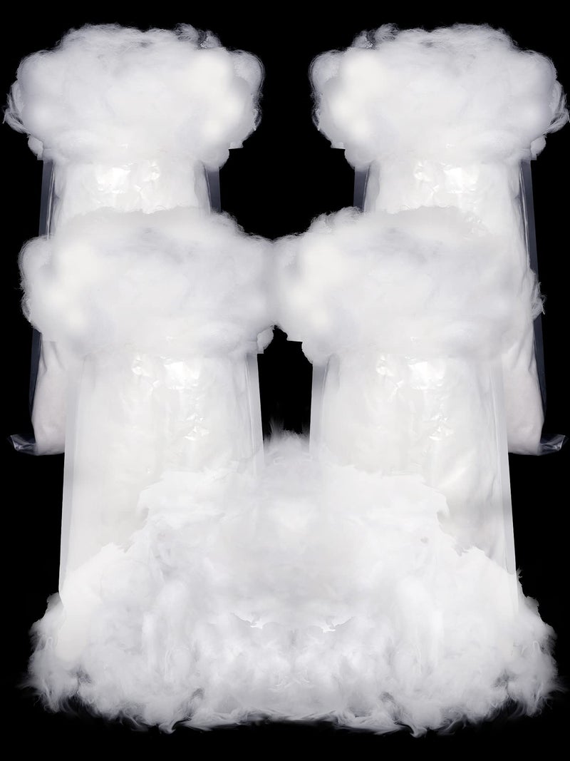 Riakrum زينة الثلج الاصطناعي رياكروم ألياف الثلج الاصطناعي القطن الثلجي زينة داخلية رقيقة لزينة الشتاء وزينة عيد الميلاد 240 جرام