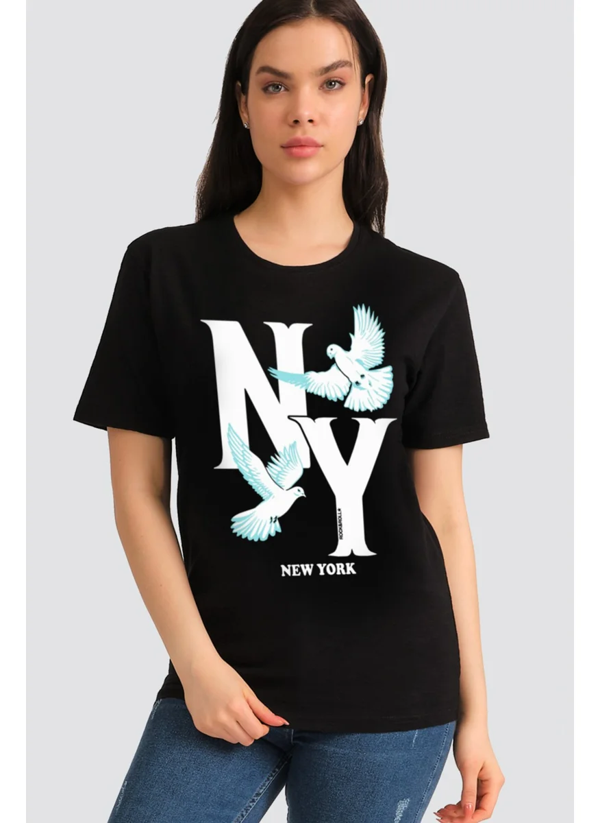 روك اند رول Ny Pigeons Black Women's T-shirt