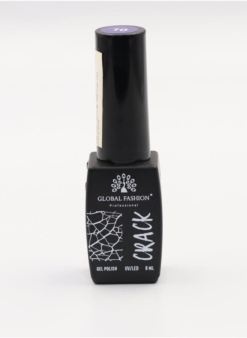 GLOBAL FASHION Crackle Gel Nail Polish - Captivating Cracked Effects | 12 Colors | 8ml | Global Fashion Professional | No. 06  - Image 3
