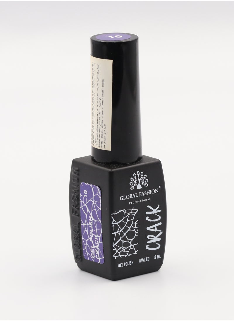 GLOBAL FASHION Crackle Gel Nail Polish - Captivating Cracked Effects | 12 Colors | 8ml | Global Fashion Professional | No. 06  - Image 4