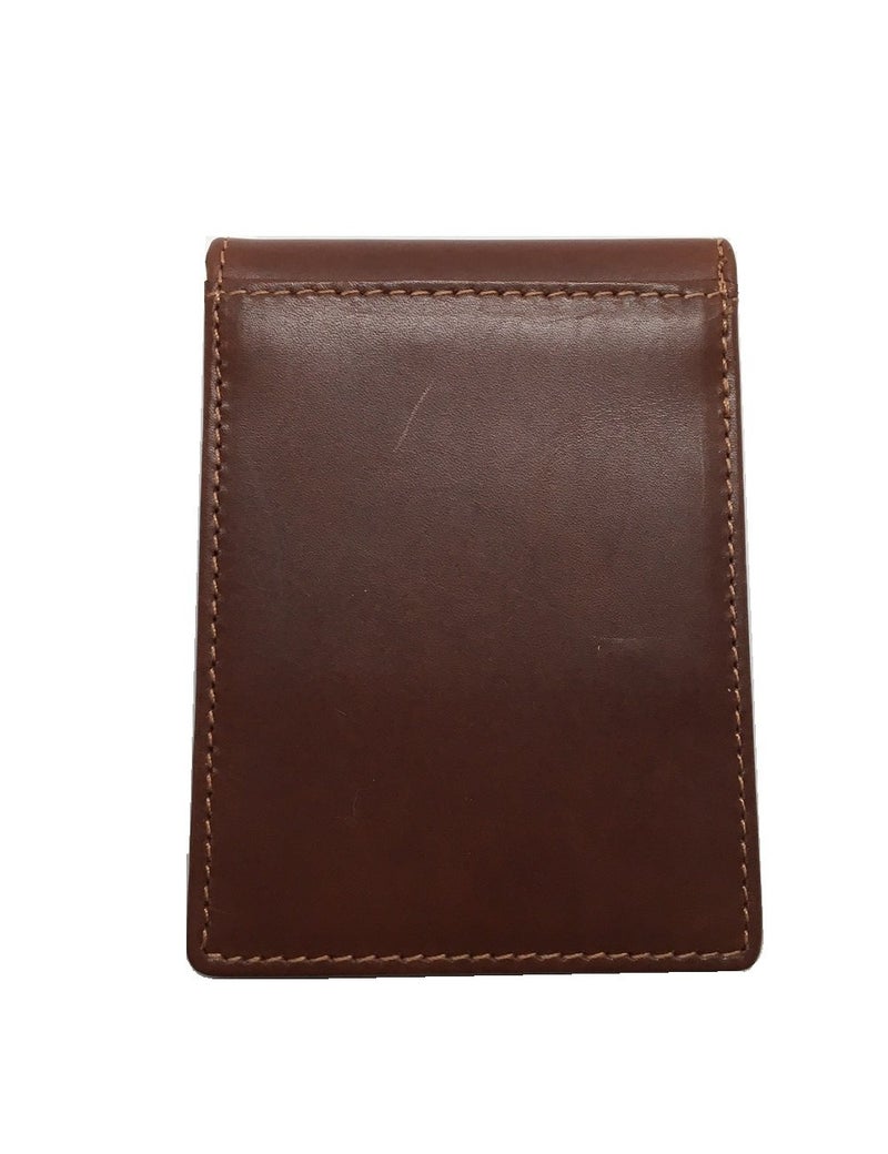 Biddy Murphy Celtic Money Clip & Bifold Wallet, Embossed Eternity Knot Design Leather Brown Made in Ireland - Image 4