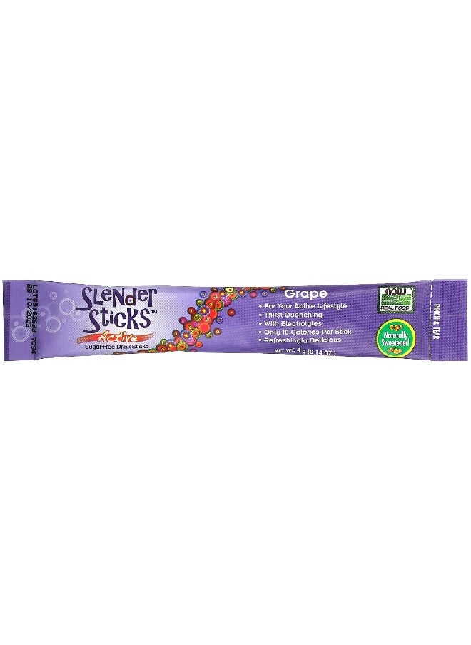 Now Foods NOW Foods, Real Food, Slender Sticks, Active, Grape, 12 Sticks, 1,7 oz (48 g)  - Image 3