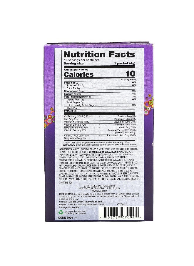 Now Foods NOW Foods, Real Food, Slender Sticks, Active, Grape, 12 Sticks, 1,7 oz (48 g)  - Image 2
