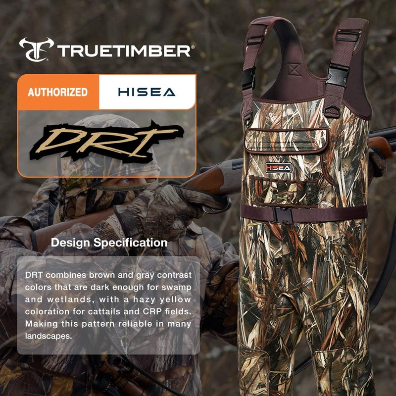 Hisea Chest Waders for Men with 200G Boots, Neoprene Waterproof Duck Hunting Wader, Insulated Bootfoot Fishing Waders - Image 4