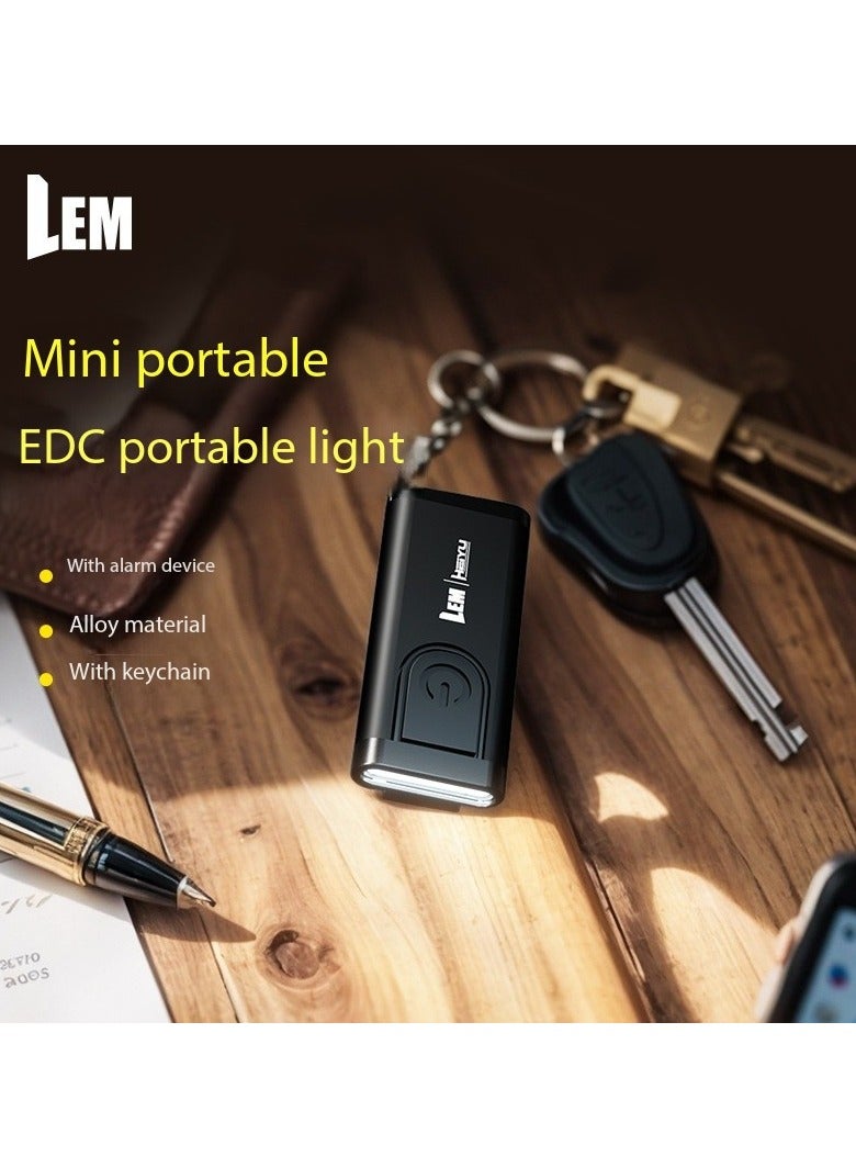 LEM Mini Outdoor Flashlight, Small, Portable, High-Intensity USB Rechargeable Flashlight, Keychain Light for Portable Work - Image 2