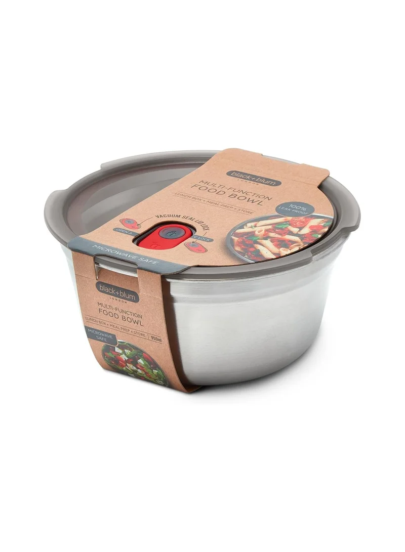 Black and Blum Microwave Safe Stainless Steel Food Bowl 950ml