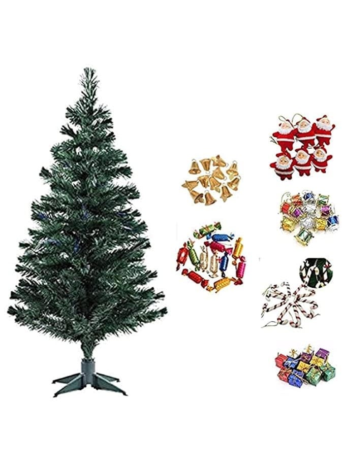 RASHRI ; One For All RASHRI One For All 3 Feet Xmas Tree 48 Pcs Decoration for Christmas Tree with Solid Legs Light Weight Perfect for Christmas Decoration Green  - Image 1