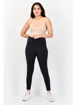 Reebok Women Sportswear Fit Brand Logo Trainning Leggings, Black  - Image 2