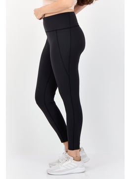 Reebok Women Sportswear Fit Brand Logo Trainning Leggings, Black  - Image 4