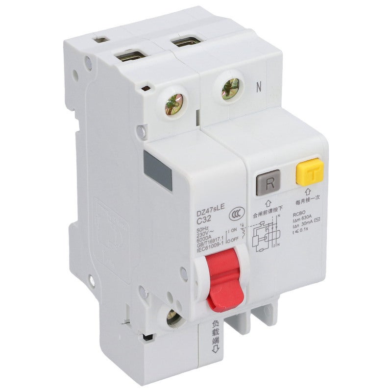 Delixi Miniature Circuit Breaker 32A AC 230V 50Hz Leakage Overload Short Circuit Protection - 6kA Breaking Capacity PA66 Material for Office Residential Lighting - Image 5