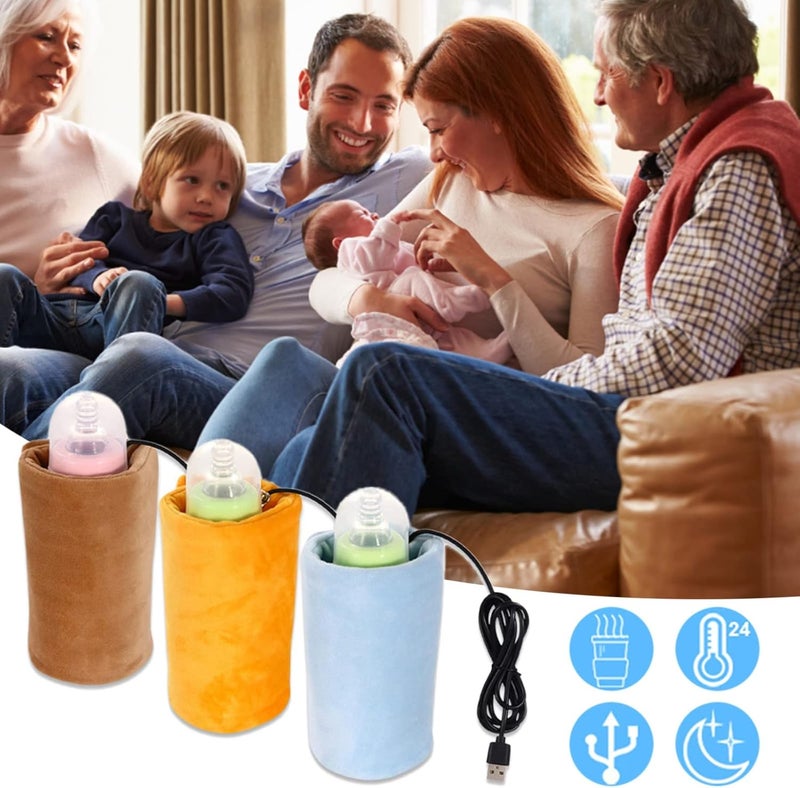 كلاراكو جهاز تسخين زجاجات الرضاعة المحمول للسيارة، مزود بمنفذ USB لتسخين الحليب، مع منفذ بيانات USB واحد (لون القهوة، مقاس واحد) - Image 5