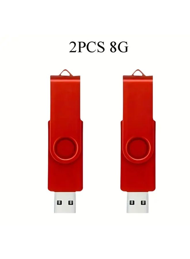 2 × 8 جيجابايت ذاكرة فلاش يو إس بي 2.0 أحمر جهاز تخزين مكتبي - Image 1