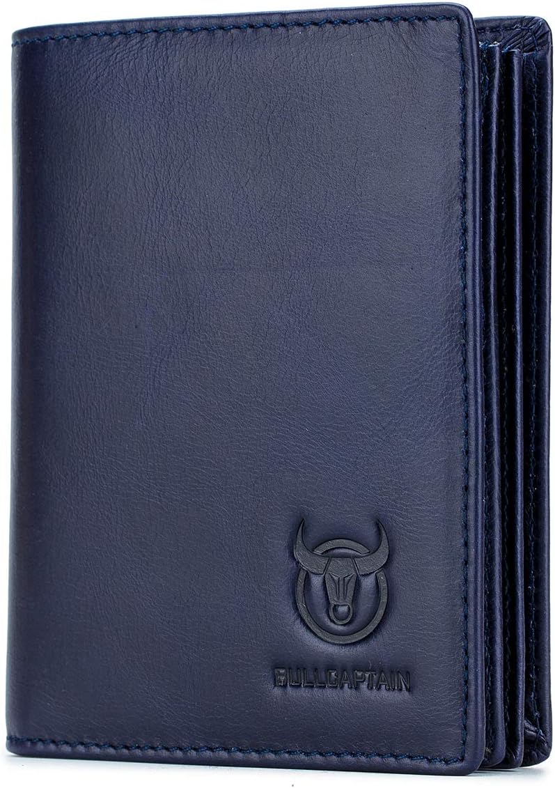 BULLCAPTAIN Large Capacity Genuine Leather Bifold Wallet/Credit Card Holder for Men with 15 Card Slots QB-027 - Image 1